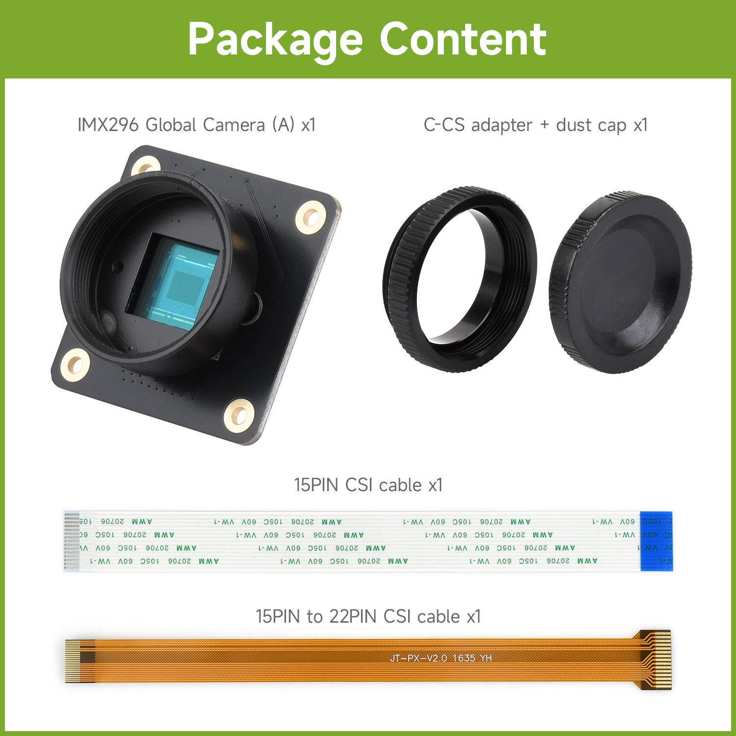 โมดูลกล้อง Waveshare IMX296 กล - Raspberry Pi Global Shutter Camera Imx296 บทวิจารณ์และราคา
